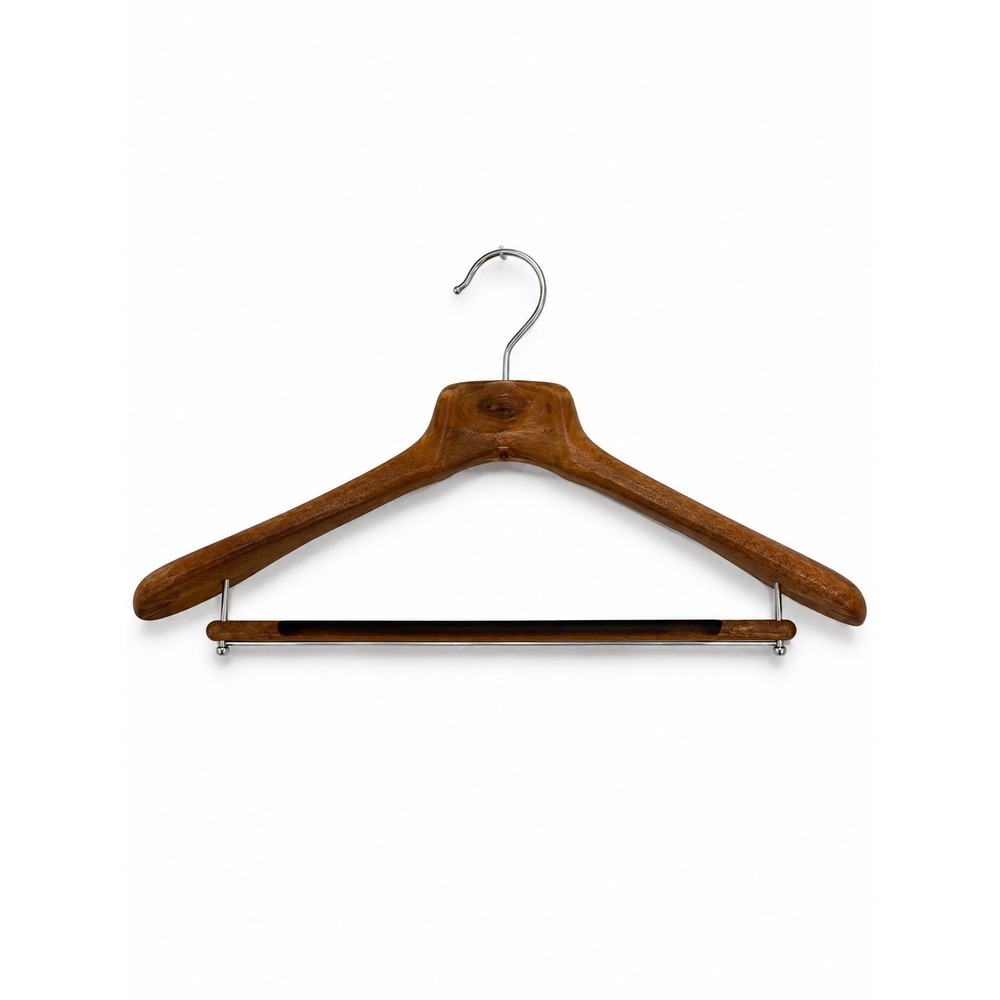 Ermenegildo Zegna Luxury Wood Suit Hanger Wide shoulder Non-Slip Trouser Bar - Picture 3 of 6